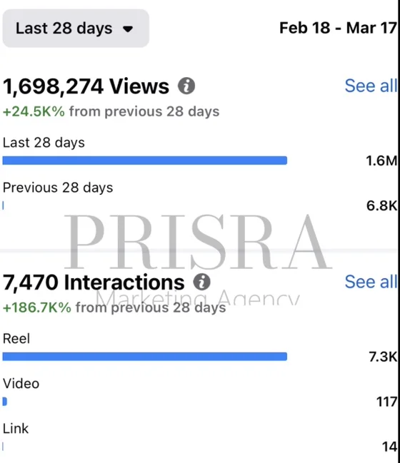 Facebook: 1 698 274 просмотра за 28 дней